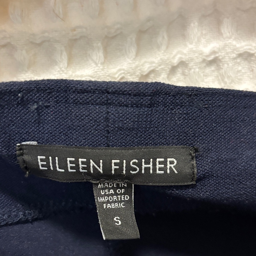 Navy Classic Eileen Fisher Pants View 4